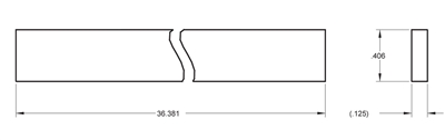 Equalseal EQ 535 Custom Strip Gasket - 1/8" x 0.406" width x 36.381" long