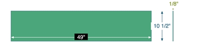 EQ 750G N/A NBR - 1/8" Th x 10-1/2" W x 49" L Strip