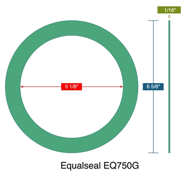 EQ 750G Custom Gasket - 1/16" Thick x 5.125" x 6.625"