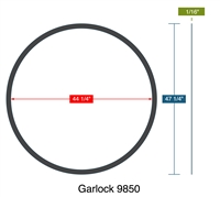 GarlockÂ® 9850 Custom Ring Gasket - 1/16" Thick 44.25" ID x 47.25" OD