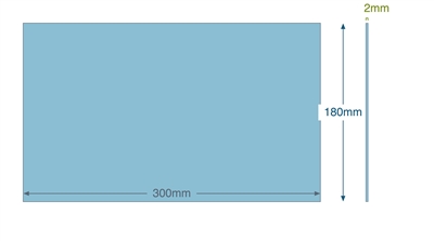 DonitÂ® BA-U - 2mm Thick - 180mm x 300mm