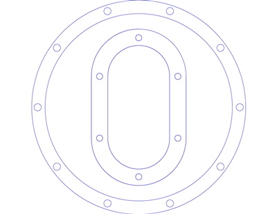 Garlock Blue-Gard 3000 - .062" Thick - Drawing #1167 Nest in Drawing #0183