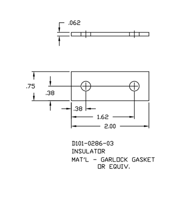 Garlock Blue-Gard 3000 -  1/16" Thick - Per Drawing #D101-0286-03