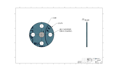 Garlock Blue-Gard 3000 - Full Face Gasket - 1/16" Thick - 1/2" - 300 lb Class PSA one side for strainers