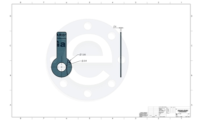 Garlock Blue-Gard 3000 - Tabbed Ring Gasket - 1/16" Thick - 1/2" 150# PSA one side for strainers