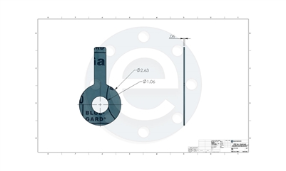 Garlock Blue-Gard 3000 - Tabbed Ring Gasket - 1/16" Thick - 3/4" - 300 lb. PSA one side for strainers