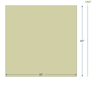 Garlock Blue-Gard 3200 -  1/64" Thick - 60" x 60"