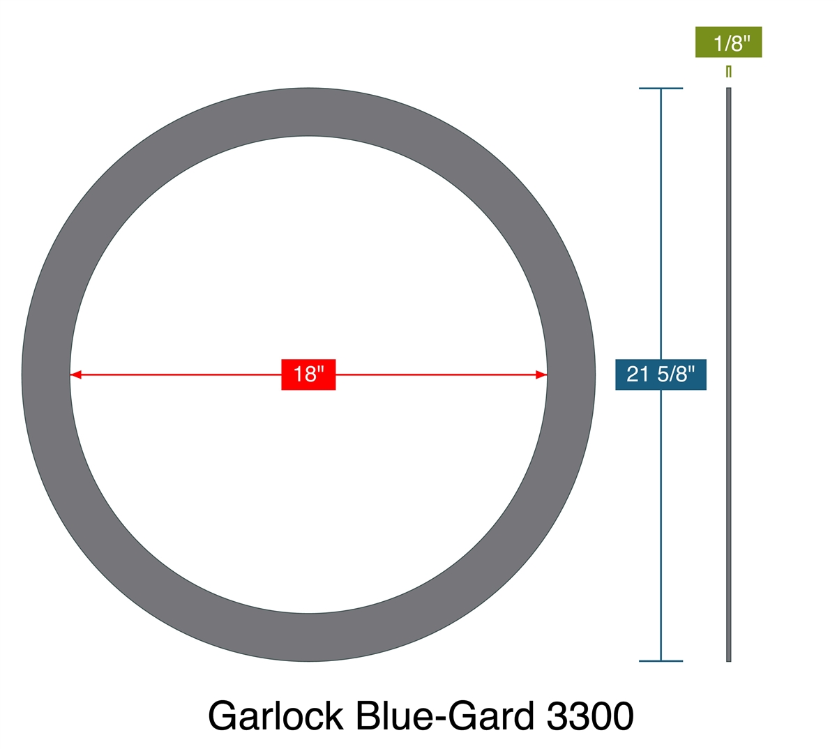 Garlock Blue-Gard 3300 - 1/8