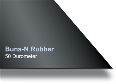 50 Duro Buna-N Custom Rubber Sheet - 3/16" x 12" wide x 12" long