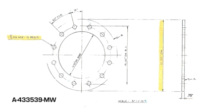 60 Duro Buna-N Custom Full face Gasket - 3/4" x 18.125" ID x 21.50" OD