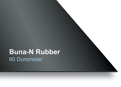 60 Duro Buna-N Rubber Strip - 1/16" Thick x 12" x 8 Ft Long