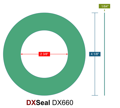 DXSeal 660 NA - Ring Gasket - 1/16" - 150 lb Class - 2"