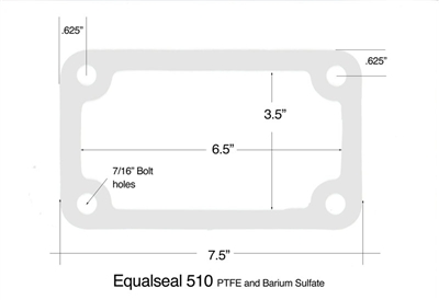 Equalseal EQ 510 Custom Frame Gasket 6.5" x 7.5"  - 1/16" Thick