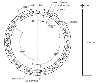 Equalseal EQ250 Vegetable Fiber - .015" Thick - Per Drawing 105-18-04-007-0209