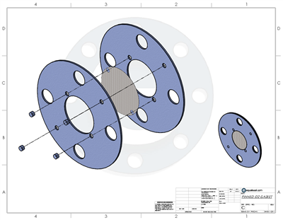 Equalseal EQ504 -  1/8" Thick - No Adhesive Full Face Strainer Gasket - 150 Lb. - 1.25"