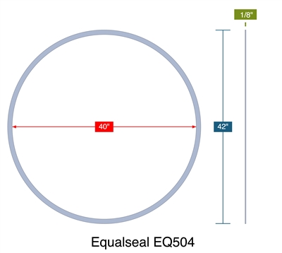 Equalseal EQ504 -  1/8" Thick - Ring Gasket - 40" ID - 42" OD