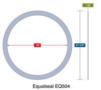 Equalseal EQ 504 Ring Gasket - 150 LB - 36" ID x 41.25" OD x 1/8" Thick