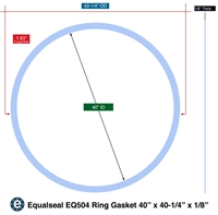 Equalseal EQ 504 Ring Gasket - 1/8" Thick - 40" ID x 43.25 OD