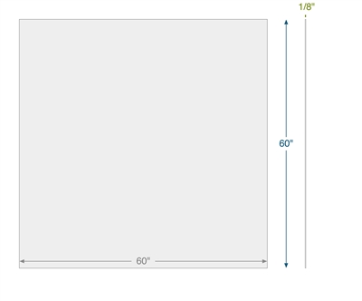 Equalseal EQ-530 Virgin Skived PTFE -  1/8" Thick - 60" x 60"
