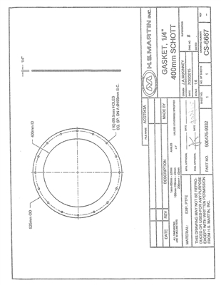 Equalseal EQ 535exp Custom Gasket - P-6667 1/4" Thick