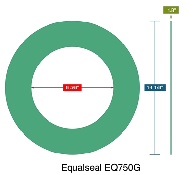 Equalseal EQ750G -  1/8" Thick - Ring Gasket - 1500 Lb. - 8"