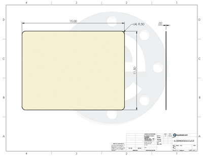 Equalseal EQ750W - .015" Thick - 11.5" x 15"