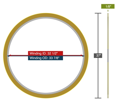 Equalseal EQSW - 150 Lb. - 32" Spiral Wound Gasket  - 304 SS/FG - Carbon Guide Ring - Series A