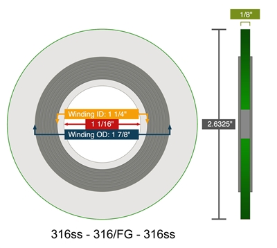 EQSWI Gasket - 150 Lb.- 1" with 316/316-FG/316