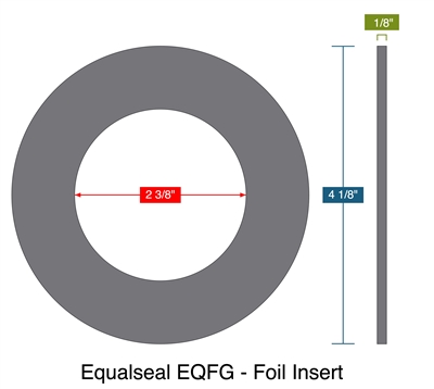 Equalseal EQFG - Foil Insert -  1/8" Thick - Ring Gasket - 150 Lb. - 2"