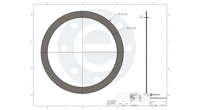 Equalseal EQFG - Foil Insert -  1/8" Thick - Ring Gasket - 150 Lb. - 22"