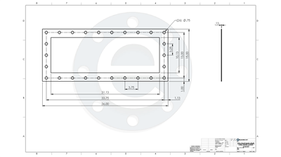 Equalseal - Rectangular Tang Core Graphite Gasket - .13" Thick - 15" x 36"