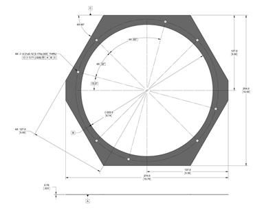 75 Duro VitonÂ® FKM - .031" Thk x 8.74" ID x (10.00" x 10.79") OD