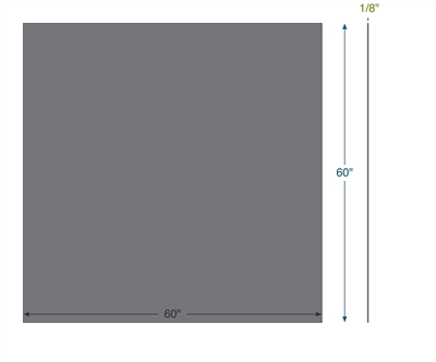 Equalseal EQFG - No Insert -  1/8" Thick - 60" x 60"