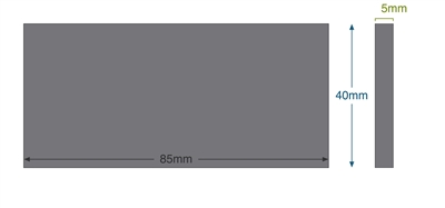 Equalseal EQFG - No Insert - 5mm Thick - 40mm x 85mm