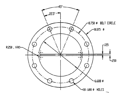 Garlock Multiswell 3760 -  1/8" Thick - Full Face Gasket - Per Drawing #MP0601778