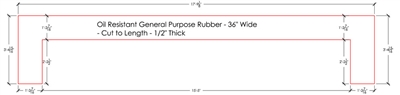 Oil Resistant General Purpose Rubber - 1/2" x 17' 9-7/8" x 3' 4-15/16"