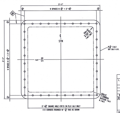 Garlock Style 22 Red SBR Frame Gasket - 38" ID x 38" x 1/8" Thi