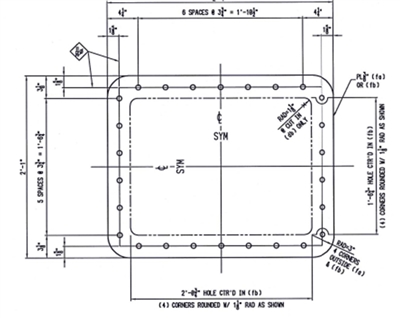 Garlock Style 22 Red SBR Frame Gasket - 25 "x 31" OD x 1/8" Thick