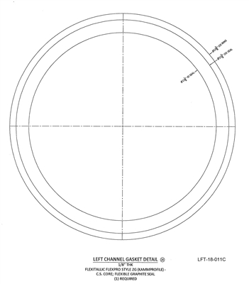 Kammprofile Custom Gasket - 11-1/8" ID x 13-3/8" OD x 1/8" thick