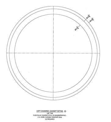 Kammprofile Custom Gasket - 11-1/8" ID x 13-3/8" OD x 1/8" thick