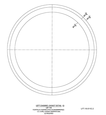 Kammprofile Custom Gasket - 11-1/8" ID x 13-3/8" OD x 1/8" thick