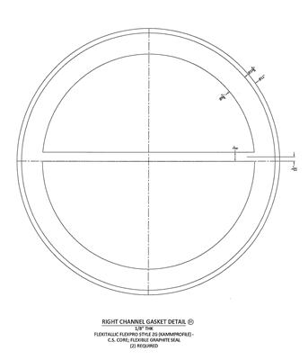 Kammprofile Custom Gasket with Rib - 8-7/8" ID x 11" OD x 1/8" thick