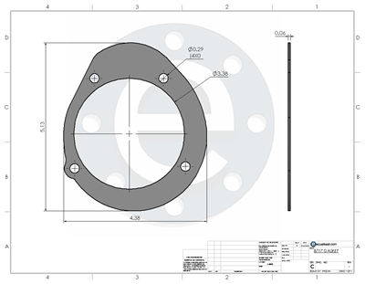 Interface N-8090 -  .062" Thick - Ring Gasket - Per DWG# 8717