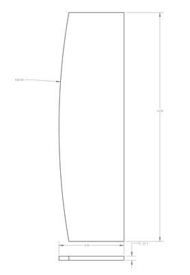 Neoprene - 40 Durometer -  1/4" Thick -  Per Drawing #2U146553-510