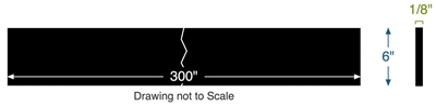 Neoprene 40 Durometer - 1/8" Thick x 6" wide x 25' Long with PSA