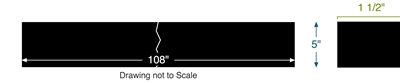 Neoprene 50 Durometer Custom Strip - 1-1/2" Thick x 5" wide x 108" Long