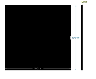 Neoprene - 60 Durometer - 10mm Thick - 400mm x 400mm