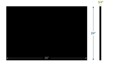 Neoprene - 70 Durometer -  3/4" Thick - 24" x 36"