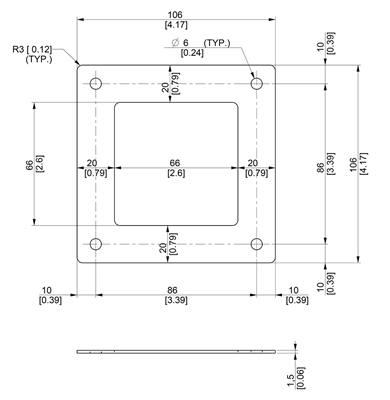 Neoprene - 60 Durometer -  1/16" Thick - Per Drawing #1765