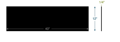 Neoprene - 60 Durometer -  1/4" Thick - 12" x 40"